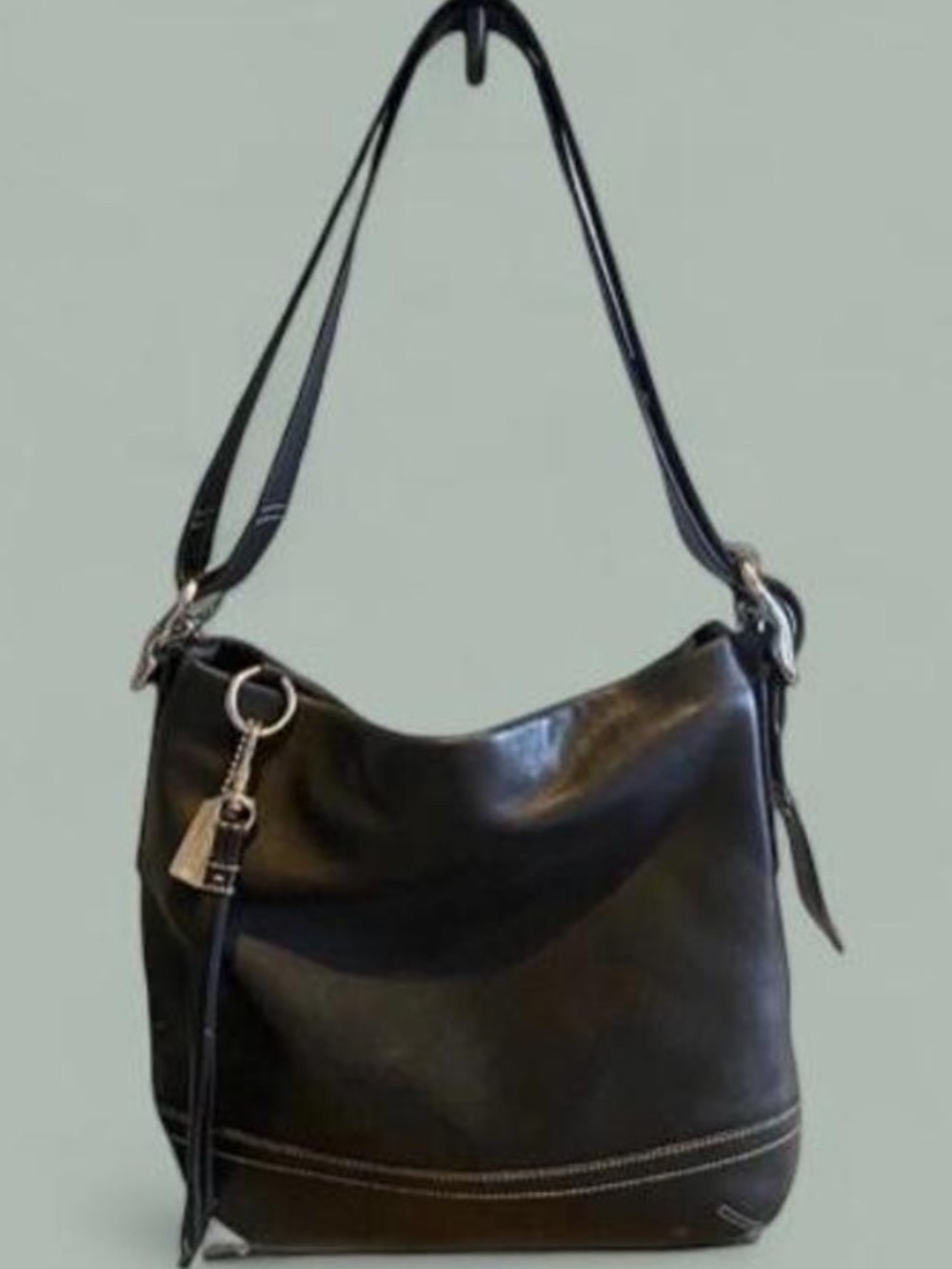 Vintage Y2K Coach Soho 1415 Black Leather Crossbody Shoulder Hobo Bag